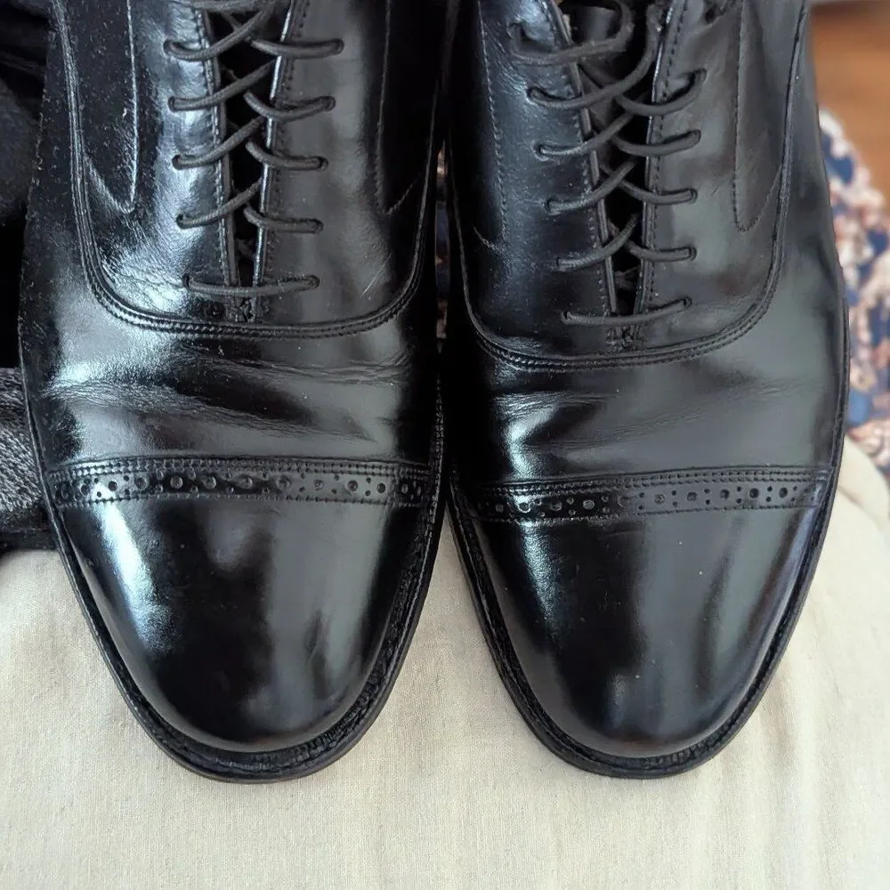 Johnston & Murphy Size‎ 9.5 D Aristocraft Men's Black Leather Cap Toe Oxford